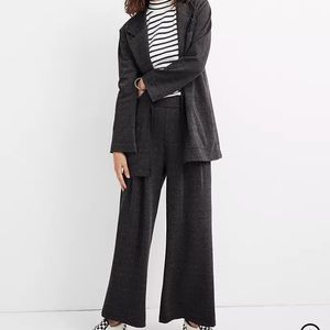 Madewell oversized knit blazer in glen plaid